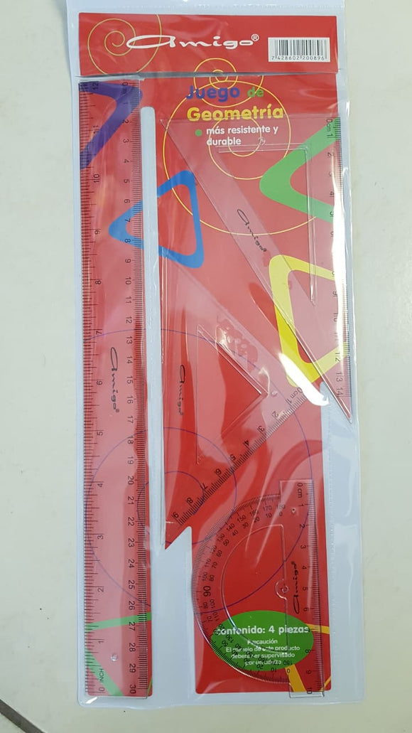 Ruler - Geometric set  (plastic)