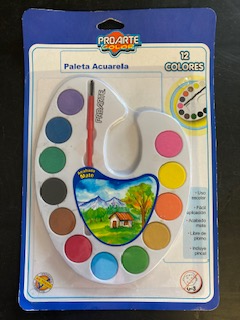 PALETA ACUARELA PROARTE 12 COLORES