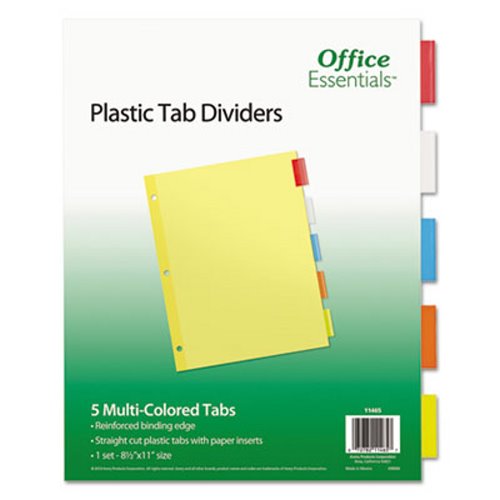 Division Folders 5 Colors Letter Size